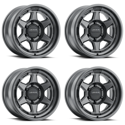 (set of 4) Method MR708 Gloss Titanium | 17x8.5" +0mm | 6x5.5in Wheel