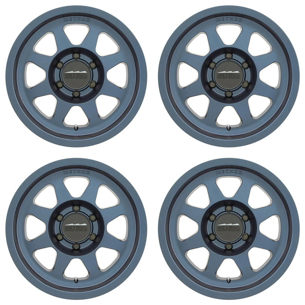 (set of 4) Method MR701 Bahia Blue | 17x8.5" +0mm | 6x5.5in Wheel