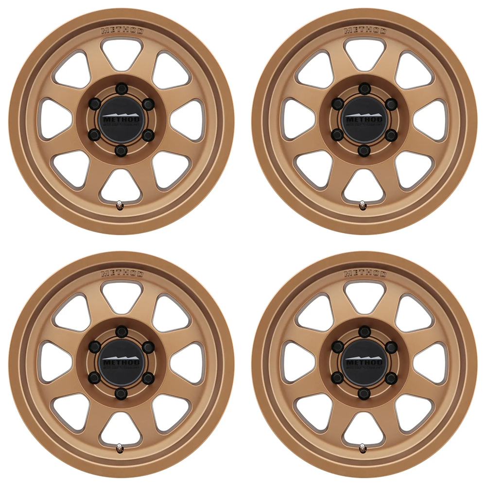 (set of 4) Method MR701 Bronze | 17x9" -12mm | 6x5.5in Wheel