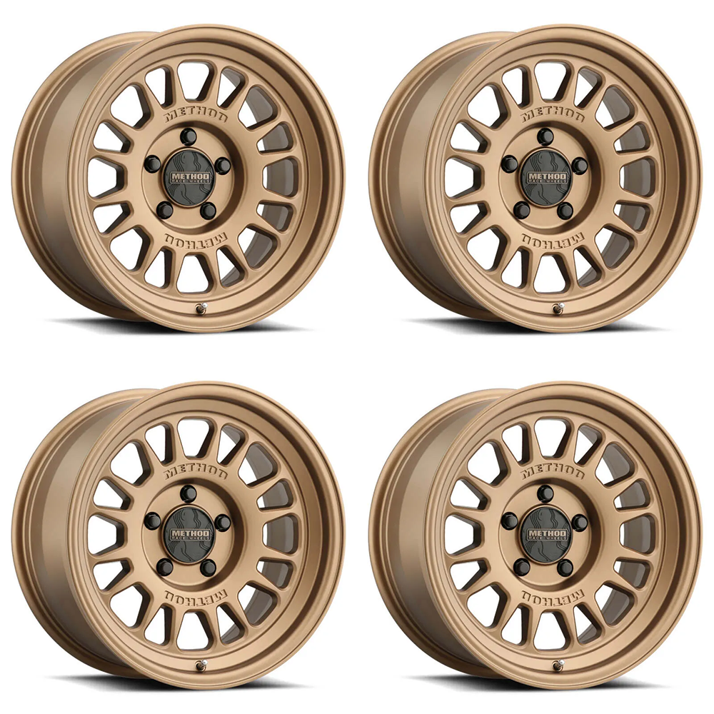 (set of 4) Method MR318 Bronze | 17x8.5" +25mm | 6x5.5in Wheel