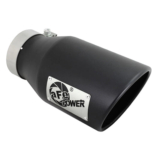 aFe Mach Force-Xp 4x6 Black SS Clamp-On Exhaust Tip | (49T40601-B12)