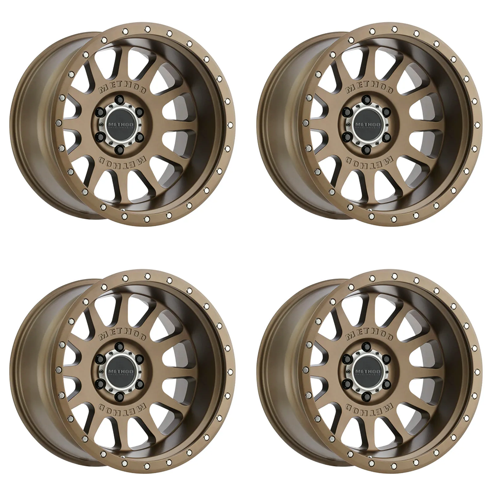 (set of 4) Method MR605 NV Bronze | 20x10" -24mm | 6x5.5in Wheel