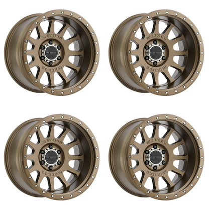 (set of 4) Method MR605 NV Bronze | 20x10" -24mm | 6x5.5in Wheel