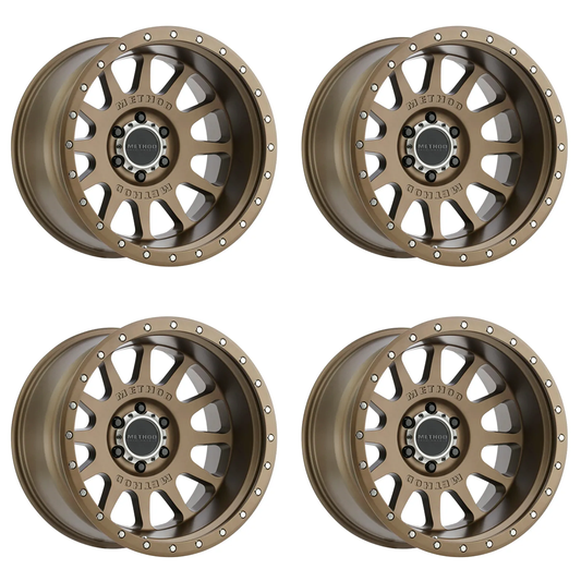 (set of 4) Method MR605 NV Bronze | 20x10" -24mm | 6x5.5in Wheel