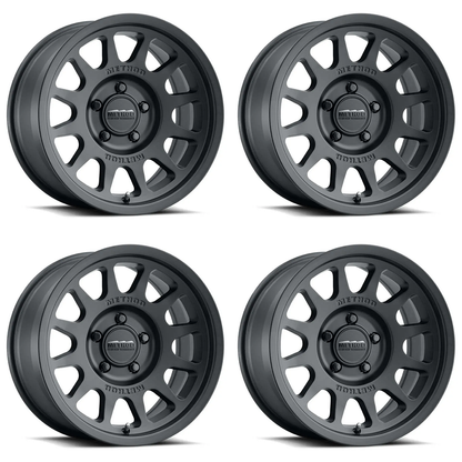(set of 4) Method MR703 Matte Black | 17x9" -12mm | 5x5.5in Wheel