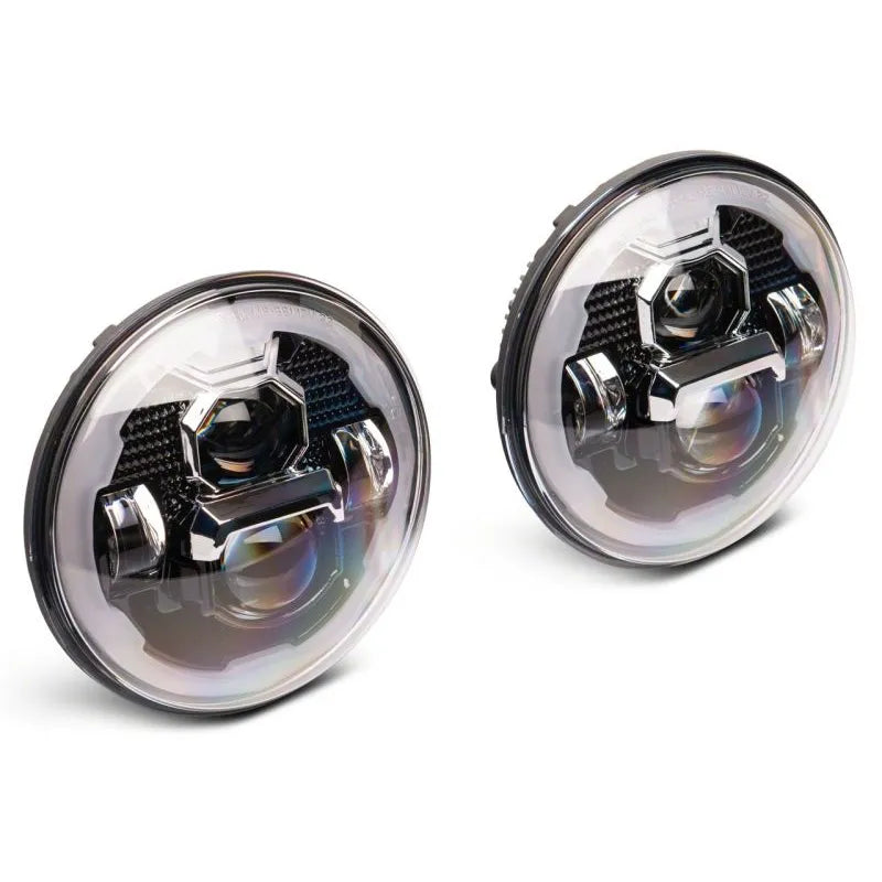 Raxiom 07-18 Jeep JK 7-In LED Headlights w/ DRL | Black Housing (J173078)