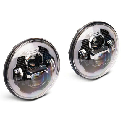 Raxiom 07-18 Jeep JK 7-In LED Headlights w/ DRL | Black Housing (J173078)