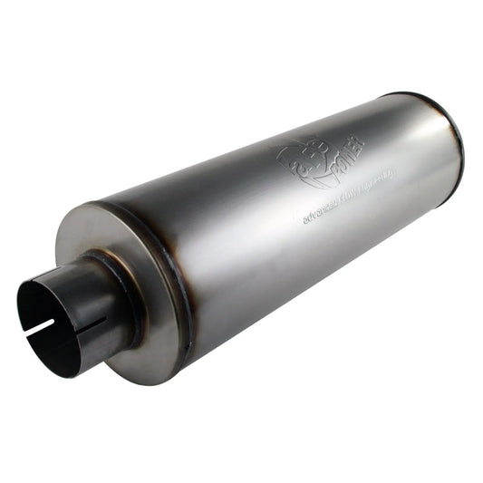 aFe MACH Force-Xp 409 Stainless Steel Muffler 4in ID In/Out 8in Dia | (49-91002)