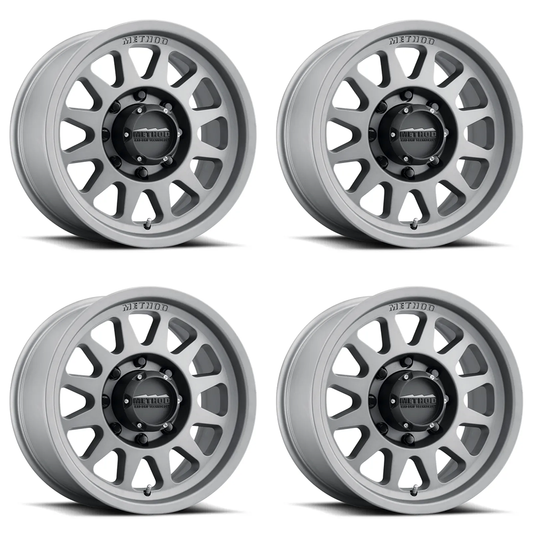 (set of 4) Method MR704-HD Titanium | 17x9" +18mm | 8x6.5in Wheel