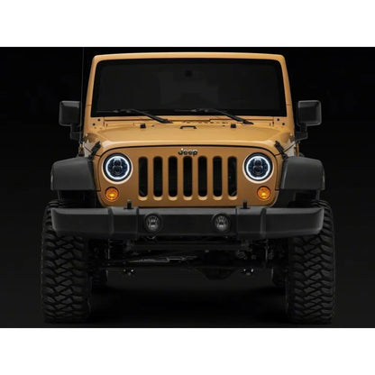 Raxiom 07-18 Jeep JK 7-In LED Headlights w/ DRL | Black Housing (J173078)