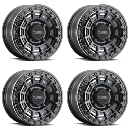 (set of 4) Method MR415 UTV Beadlock Double Black | 15x7" +38mm | 5x4.5in Wheel