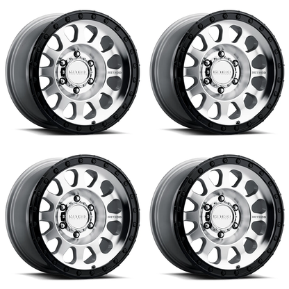 (set of 4) Method MR315 Machined - Gloss Black Lip | 17x8.5" +0mm | 6x5.5in Wheel