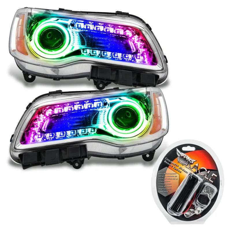 Oracle 11-24 Chrysler 300 SMD HL - Chrome - NON HID - ColorSHIFT (7730-330)