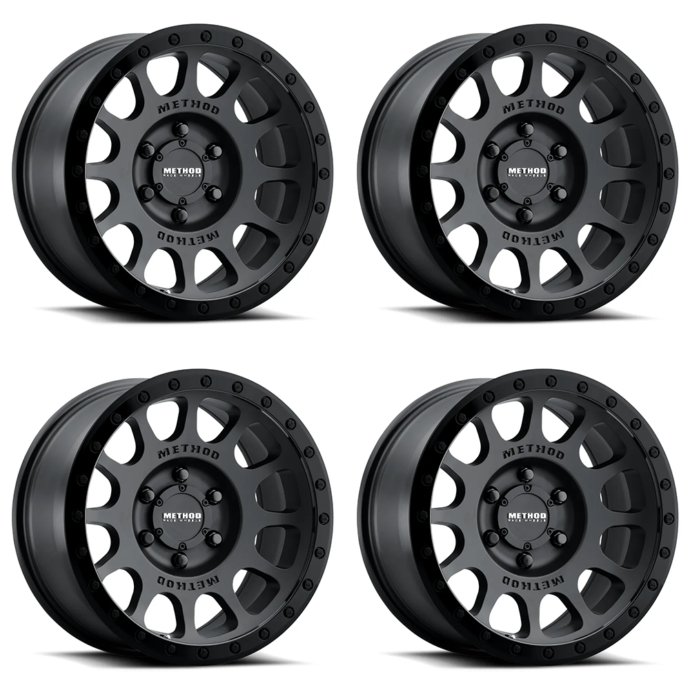 (set of 4) Method MR305 NV Double Black | 20x9" +18mm | 6x135mm Wheel