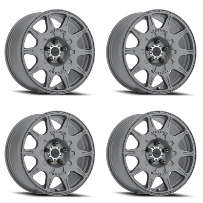(set of 4) Method MR502 Rally Titanium | 17x8" +38mm | 5x114.3mm Wheel