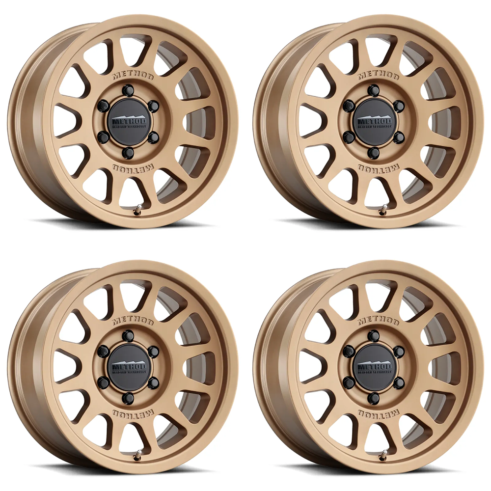 (set of 4) Method MR703 Bronze | 17x8.5" +0mm | 6x5.5in Wheel
