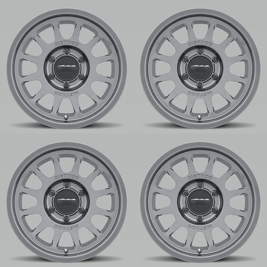 (set of 4) Method MR703 Gloss Titanium | 17x8.5" +0mm | 6x5.5in Wheel