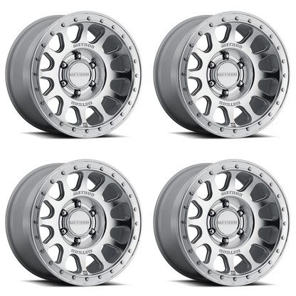 (set of 4) Method MR709-HD Machined | 17x8.5" +0mm | 6x135mm Wheel