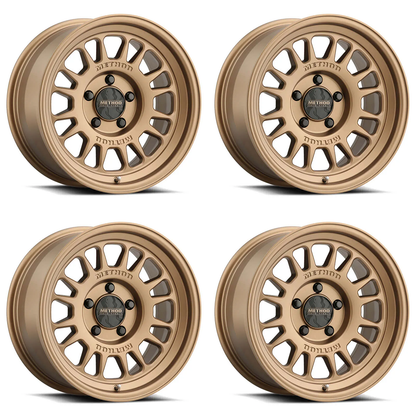 (set of 4) Method MR318 Bronze | 17x8.5" +0mm | 6x5.5in Wheel