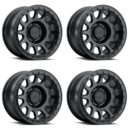 (set of 4) Method MR709-HD Matte Black | 18x9" +12mm | 6x5.5in Wheel