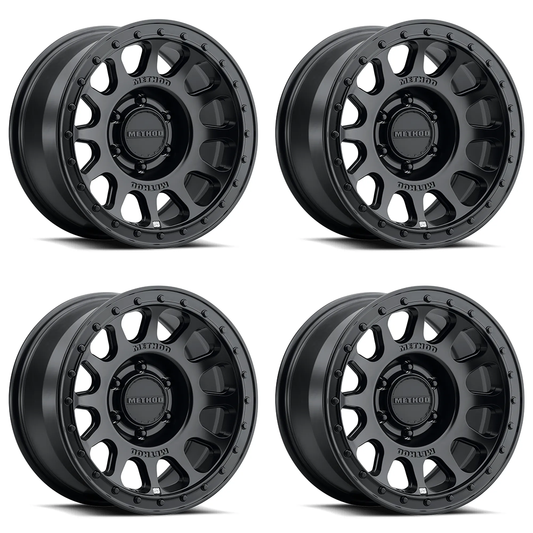 (set of 4) Method MR709-HD Matte Black | 18x9" +12mm | 6x5.5in Wheel