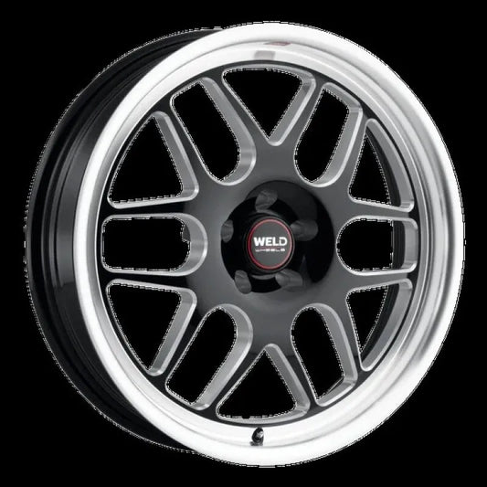 Weld Solana Drag Gloss Black Milled | 17x10" +30mm | 5x115mm Wheel