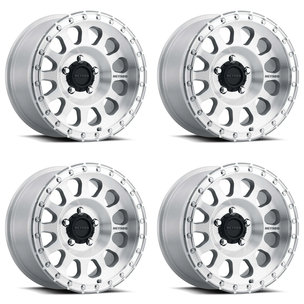 (set of 4) Method MR315 Machined | 20x9" +18mm | 8x180mm Wheel