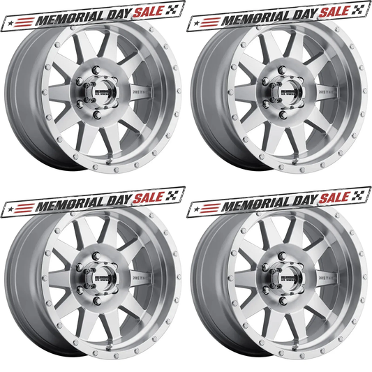 (set of 4) Method MR301 The Standard Machined | 17x8.5" +0mm | 6x5.5in Wheel