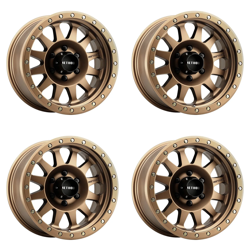 (set of 4) Method MR304 Double Standard Bronze | 17x8.5" +0mm | 6x5.5in Wheel