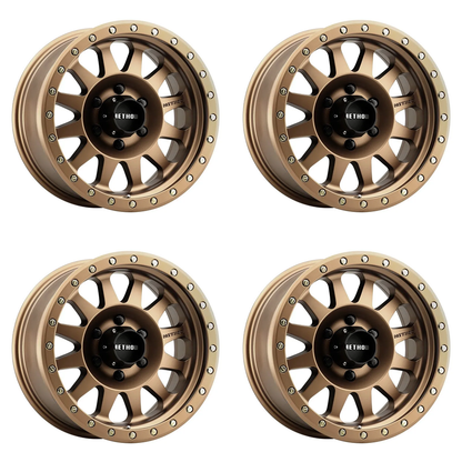 (set of 4) Method MR304 Double Standard Bronze | 17x8.5" +0mm | 6x5.5in Wheel