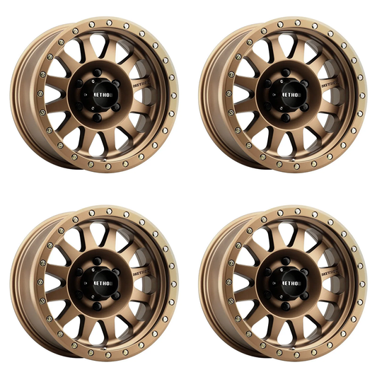 (set of 4) Method MR304 Double Standard Bronze | 17x8.5" +0mm | 6x5.5in Wheel