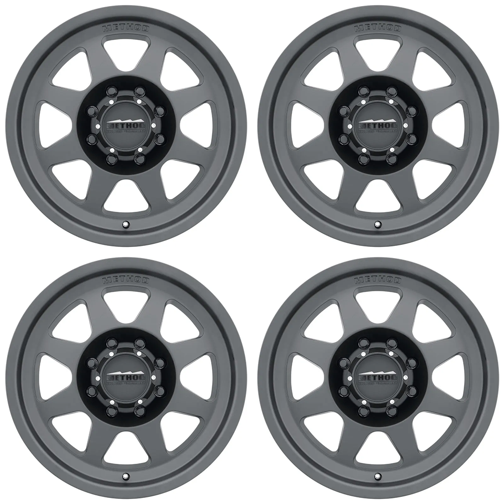 (set of 4) Method MR701-HD Matte Black | 18x9" +18mm | 8x6.5in Wheel
