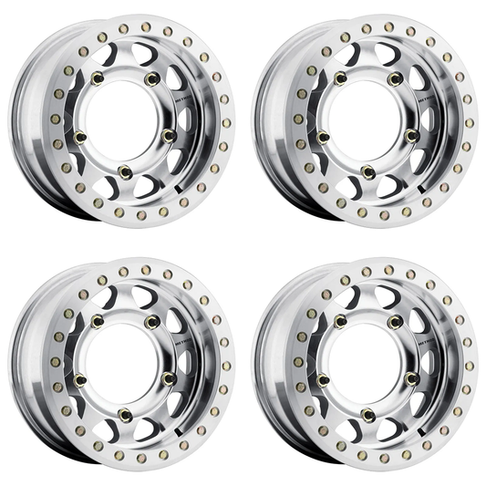 (set of 4) Method MR101 Buggy Beadlock Machined - Raw | 15x5.5" -20mm | 5x205mm Wheel