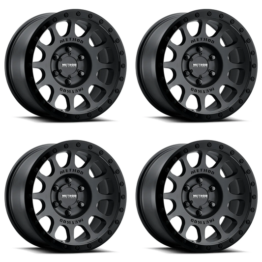 (set of 4) Method MR305 NV Double Black | 18x9" +18mm | 8x6.5in Wheel