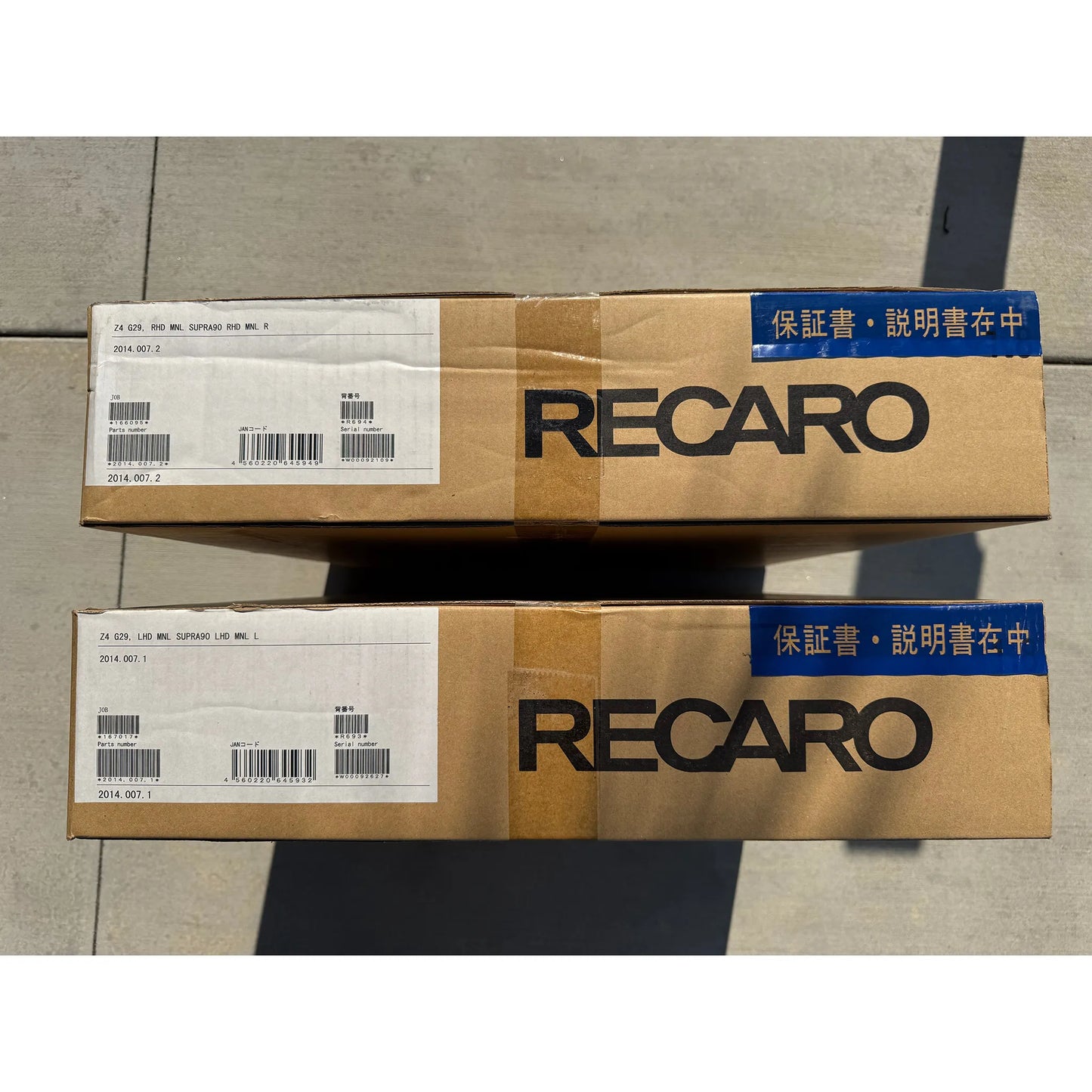 Recaro Base Frame Seat Rails - Toyota Supra A90