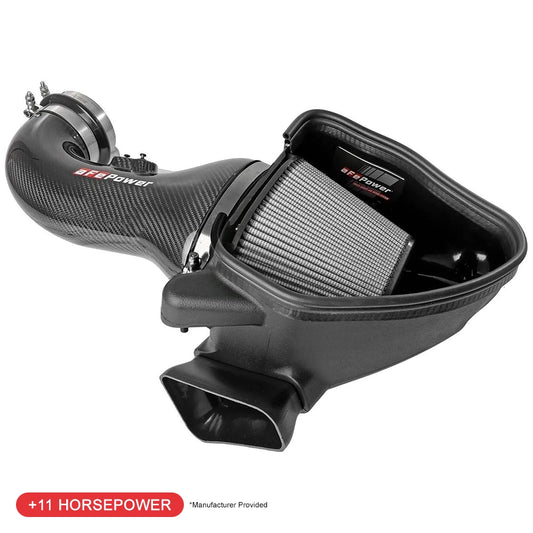 aFe Track Series Carbon Fiber CAI w/ Pro-DRY S Filters | Chevrolet Camaro ZL1 (6.2L V8) (57-10018D)