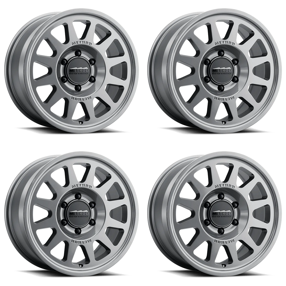 (set of 4) Method MR703-HD Gloss Titanium | 18x9" +40mm | 6x5.5in Wheel