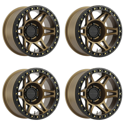 (set of 4) Method MR106 Beadlock Bronze | 17x9" -44mm | 5x5in Wheel