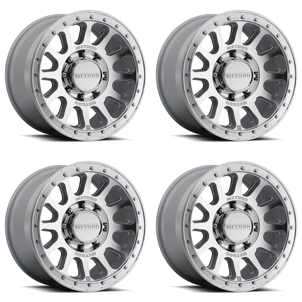 (set of 4) Method MR709-HD Machined | 18x9" +12mm | 8x6.5in Wheel