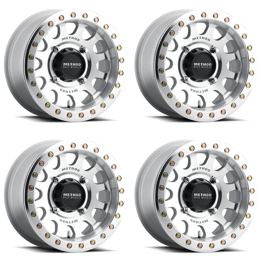 (set of 4) Method MR401 UTV Beadlock Machined - Raw | 15x7" +38mm | 6x5.5in Wheel