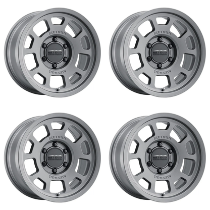 (set of 4) Method MR705 Titanium | 17x8.5" +35mm | 6x5.5in Wheel