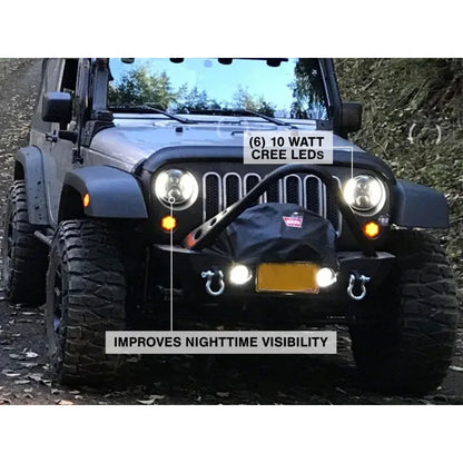 Raxiom 97-18 Jeep Wrangler 6-LED Headlights w/ Halo | TJ & JK (J135442)