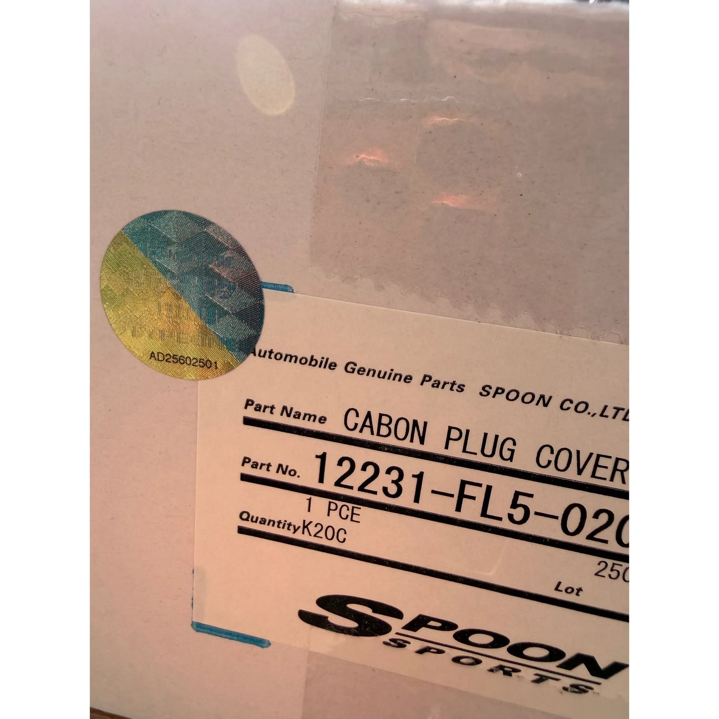 Spoon Carbon Plug Cover - K20C (FK8 / FL5)