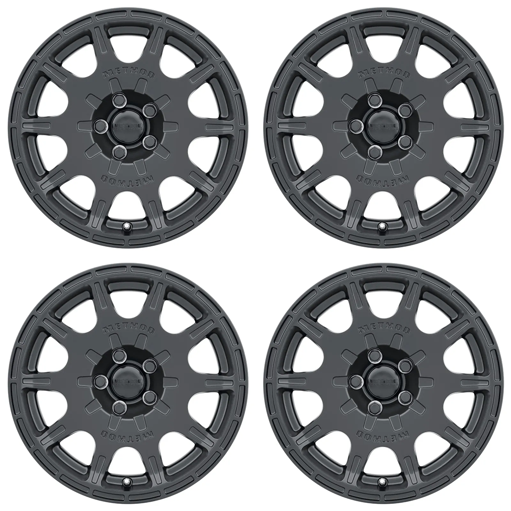 (set of 4) Method MR502 VT-Spec Matte Black | 15x7" +15mm | 5x100mm Wheel