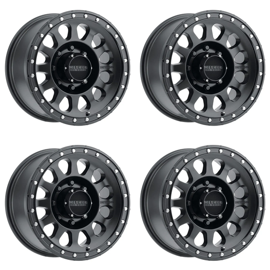 (set of 4) Method MR315 Matte Black | 18x9" +18mm | 8x6.5in Wheel