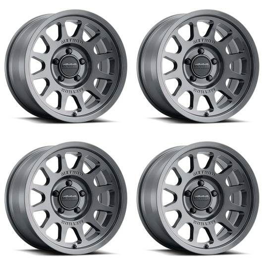 (set of 4) Method MR703 Gloss Titanium | 17x9" -12mm | 5x5in Wheel