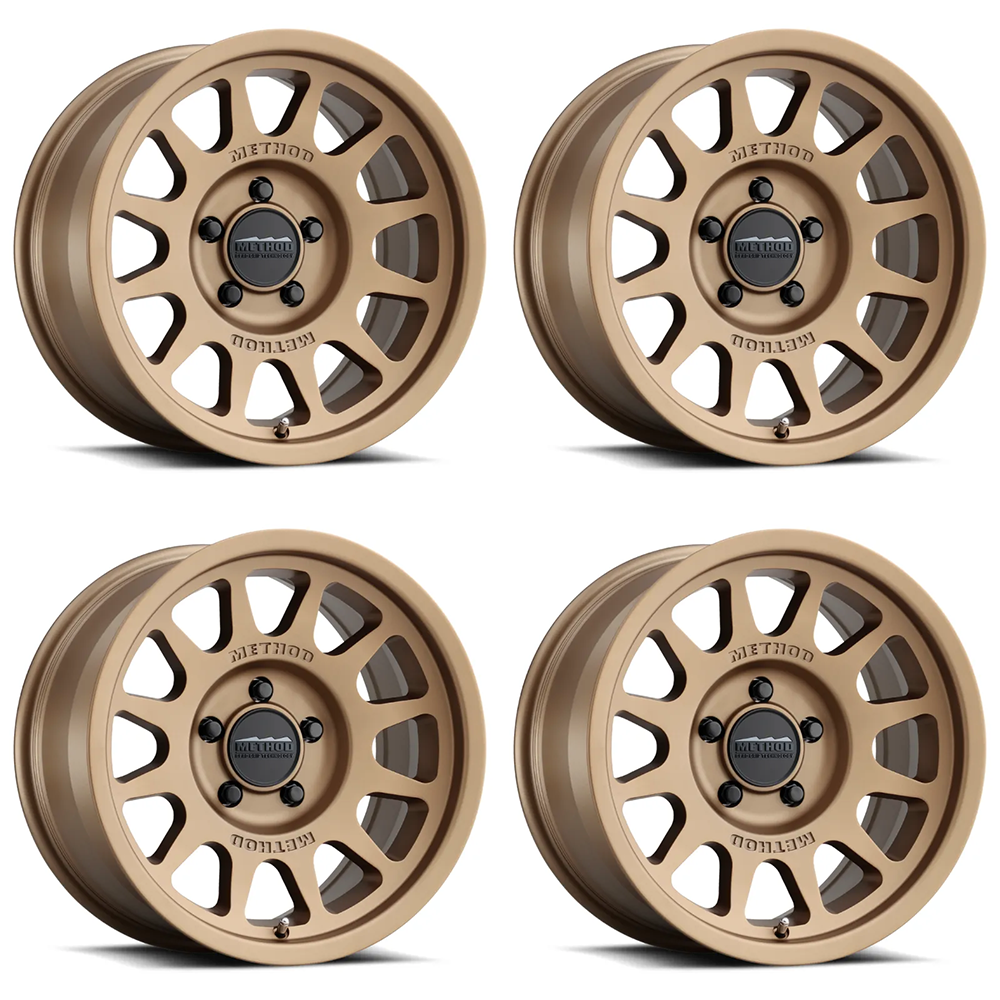(set of 4) Method MR703 Bronze | 17x8.5" +0mm | 5x5in Wheel