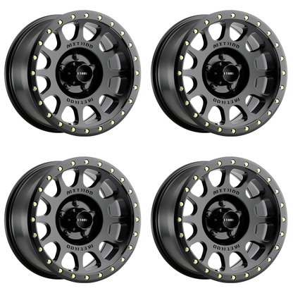 (set of 4) Method MR305 NV Matte Black | 18x9" +25mm | 5x150mm Wheel