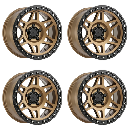 (set of 4) Method MR312 Bronze - Matte Black Lip | 17x8.5" +0mm | 5x150mm Wheel