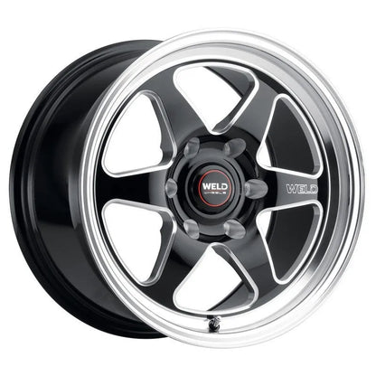 Weld Ventura Drag Gloss Black Milled | 20x7" +13mm | 6x139.7mm Wheel